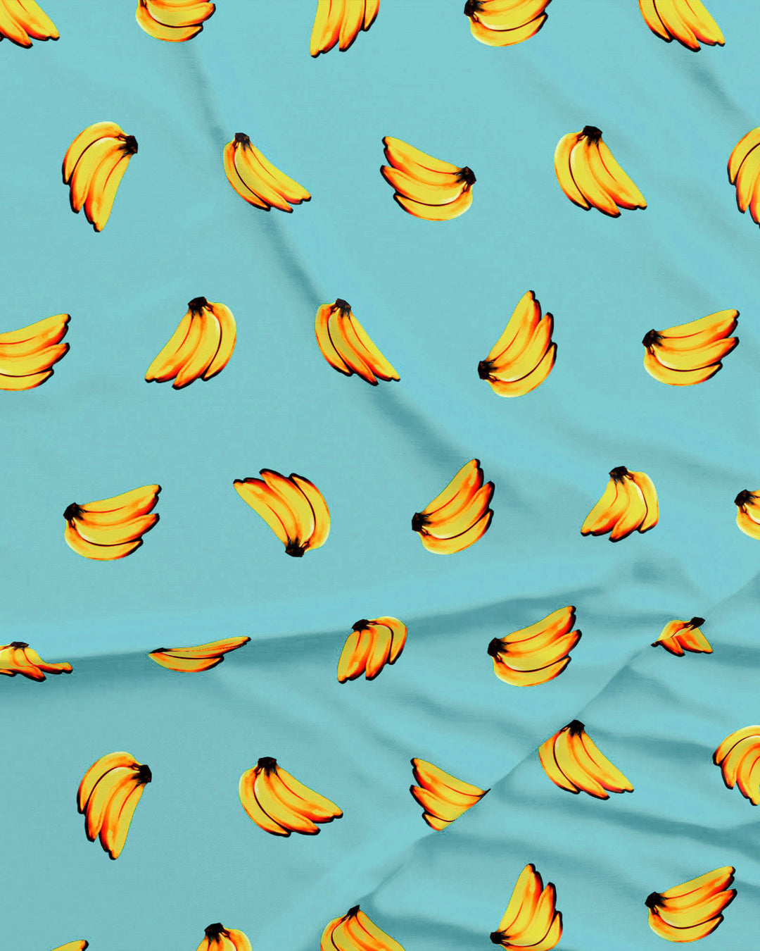 Mens Lounge Shorts - Bananas on Blue