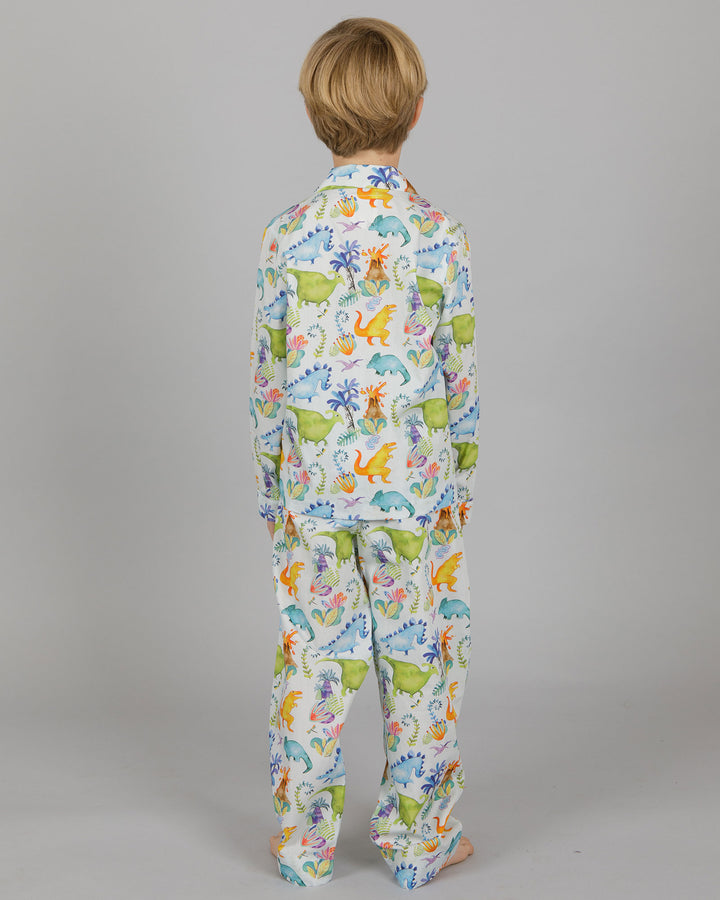 Boys Long Pyjamas Dinosaurs Back - Woodstock Laundry