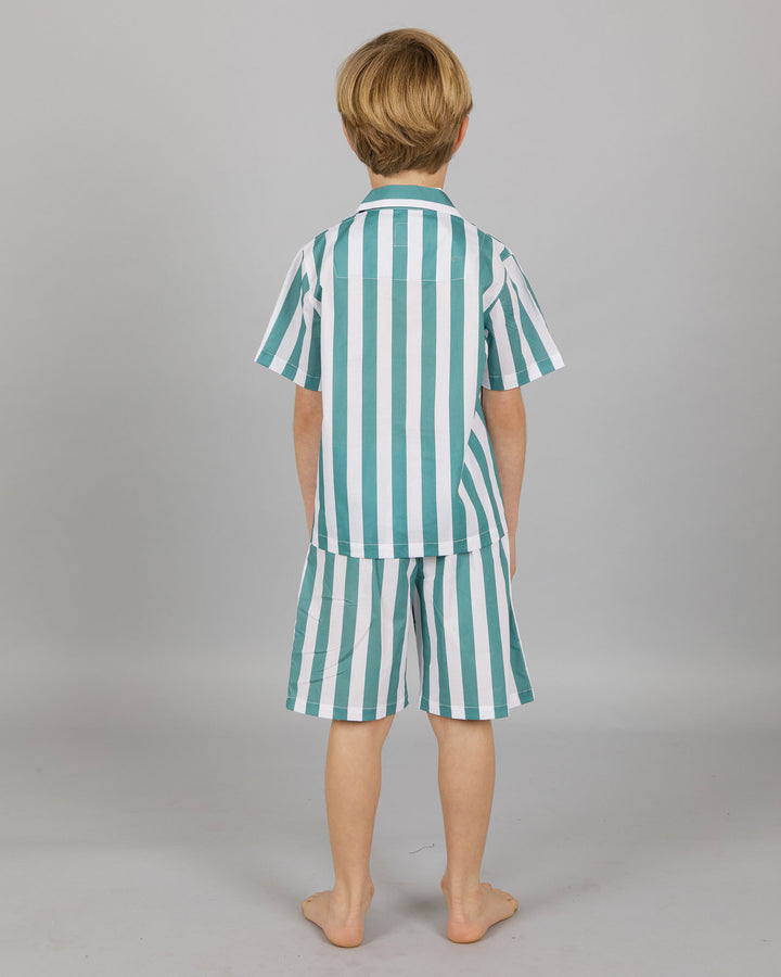 Boys Short Pyjamas Cape Cod Back - Woodstock Laundry