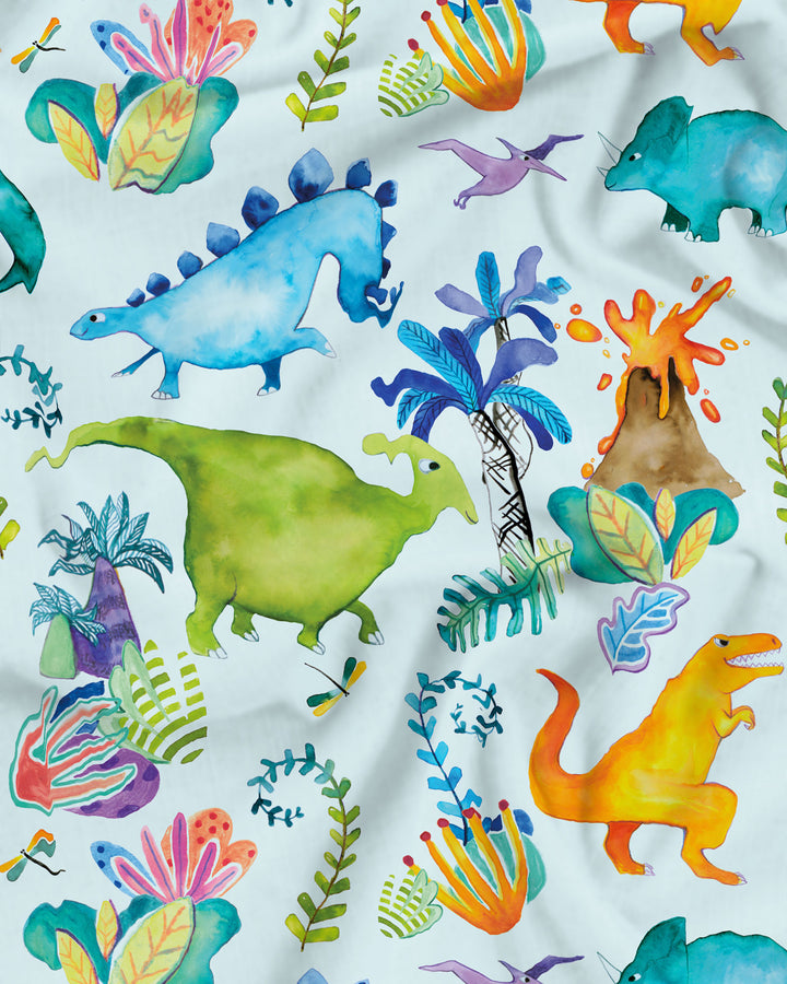 Dinosaurs Blue Pattern Detail - Woodstock Laundry