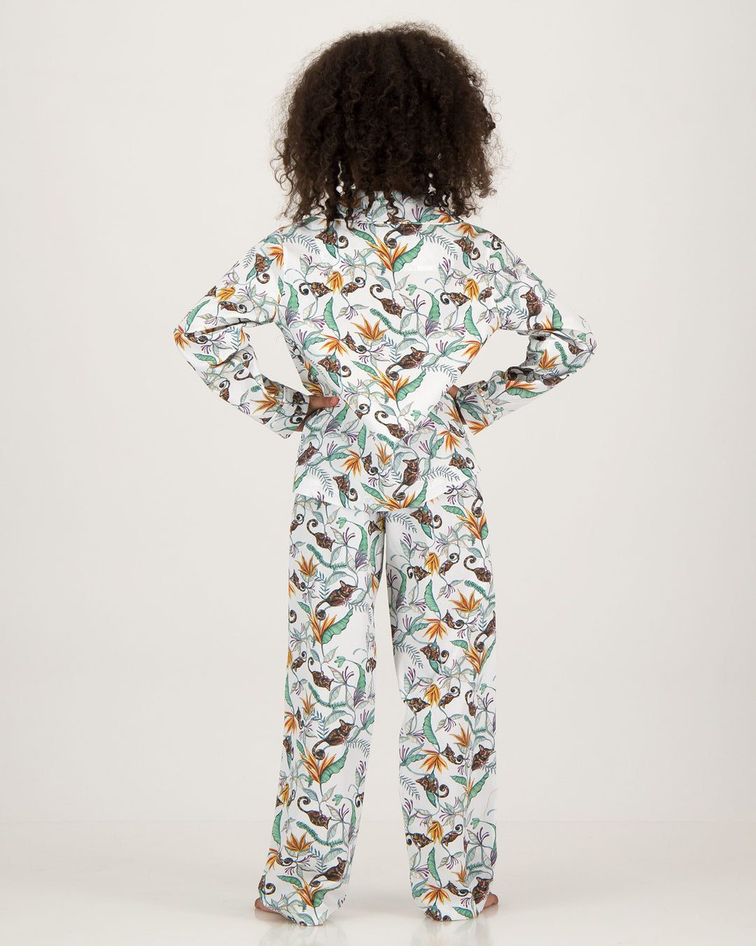 Girls Long Pyjamas Nag Apies White Back - Woodstock Laundry SA