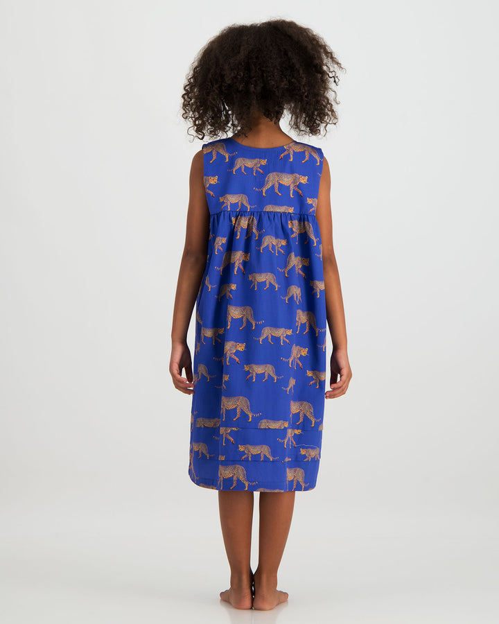 Girls Nighty Blue Cheetahs Back - Woodstock Laundry SA