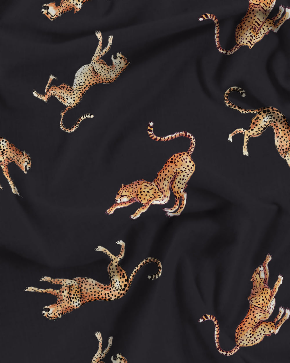 Jumping Cheetahs Pattern Detail - Woodstock Laundry