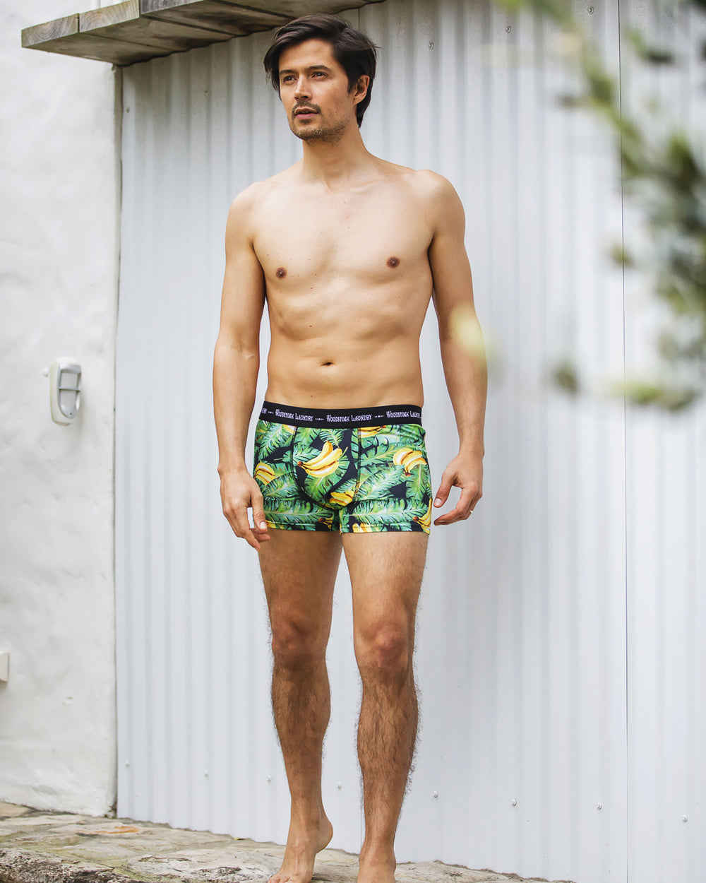 Mens Boxer Briefs Bananas On Leaves Lifestyle - Woodstock Laundry
