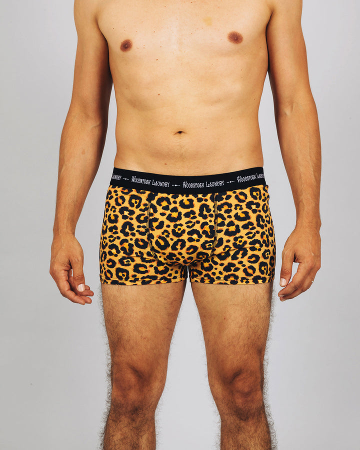 Mens Boxer Briefs Leopard Front - Woodstock Laundry