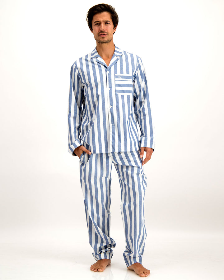Mens Long Pyjamas Beach Boys Blue - Woodstock Laundry SA