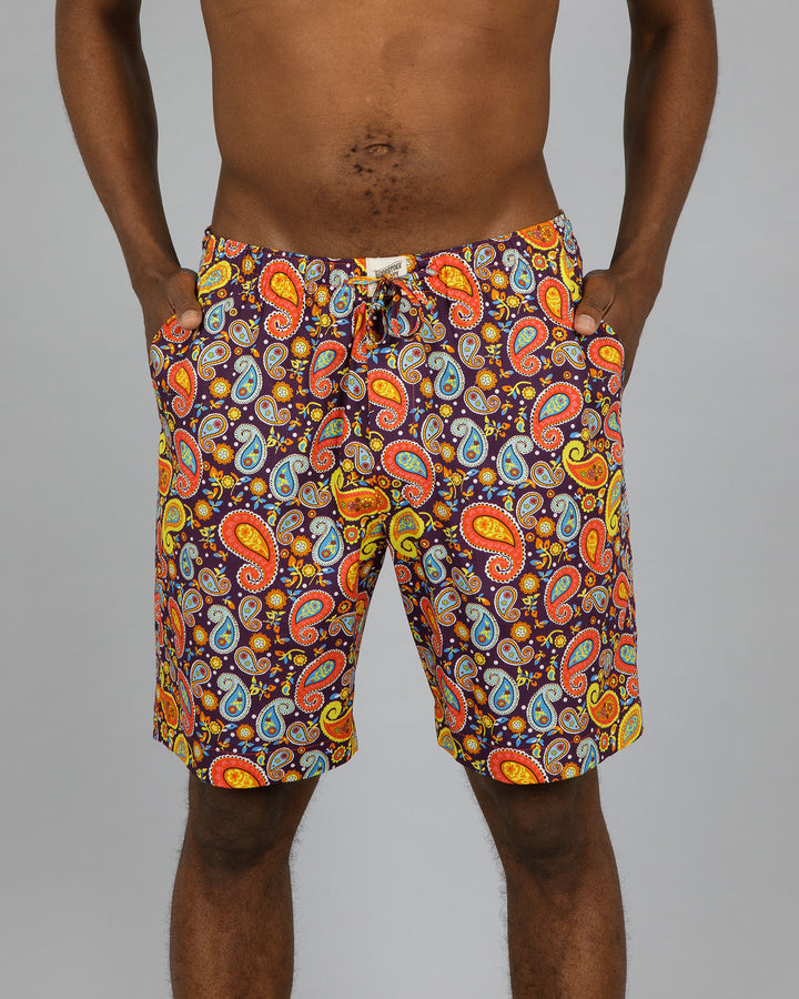 Mens Lounge Shorts Sgt Peppers Front - Woodstock Laundry