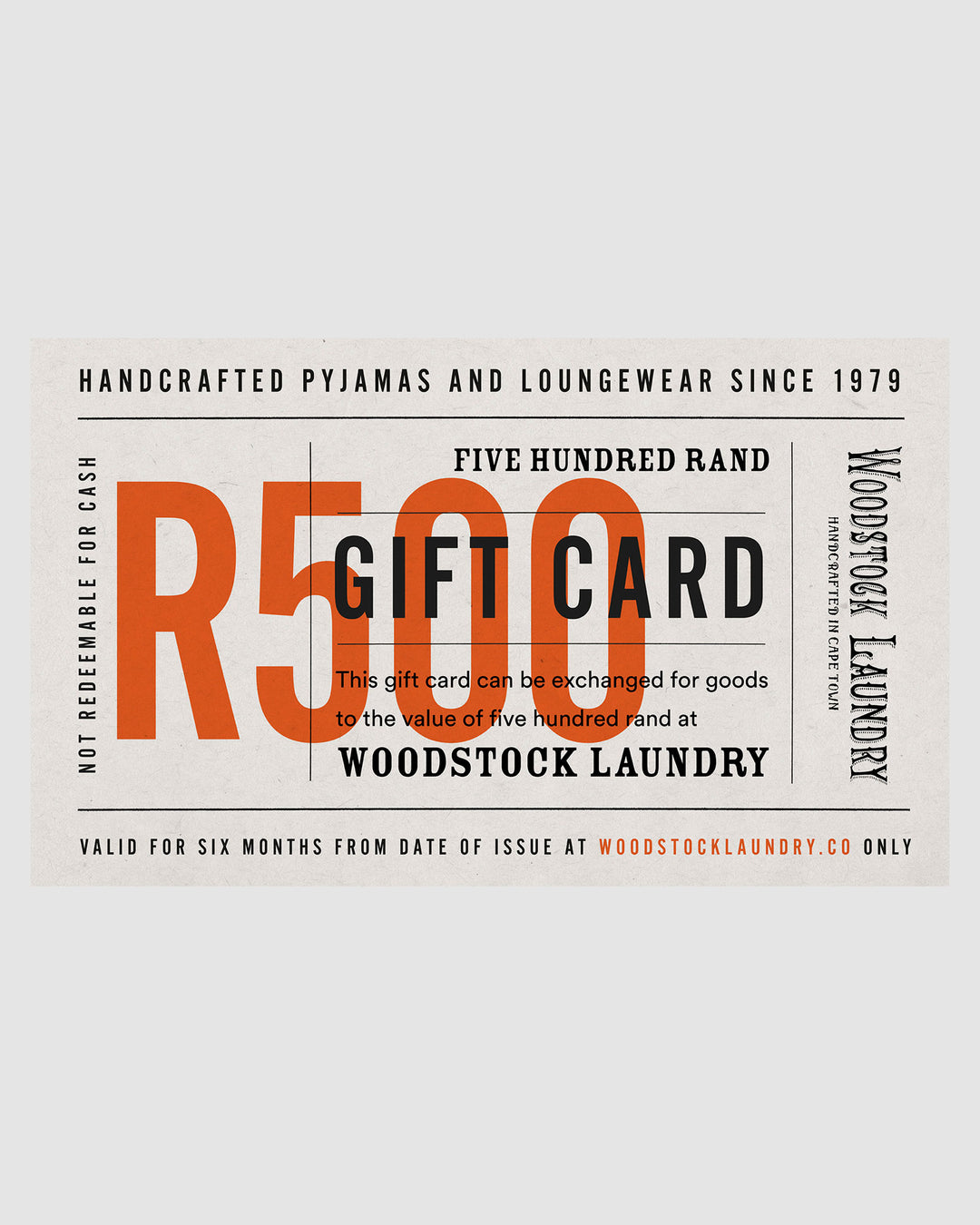 Woodstock Laundry SA Gift Card - R500