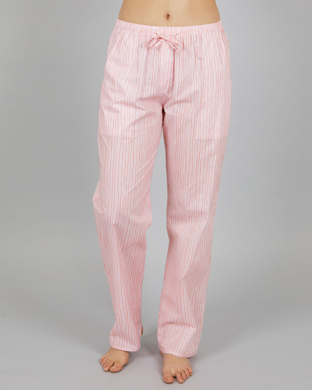 Womens Lounge Pants Shaky Pink Front - Woodstock Laundry