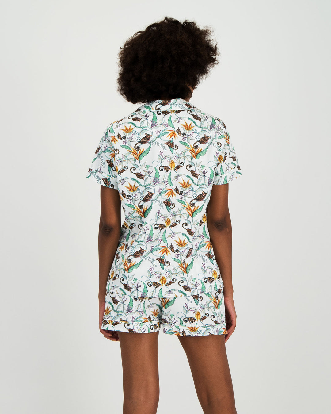 Womens Short Pyjamas Nag Apies White Back - Woodstock Laundry SA