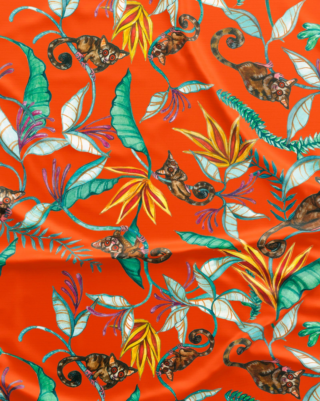 Nag Apies Orange Pattern Detail - Woodstock Laundry SA